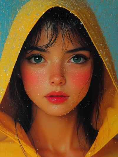 Girl in Yellow Raincoat