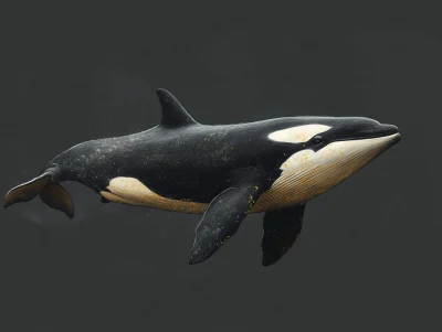 Scientific Illustration of a Killer Whale