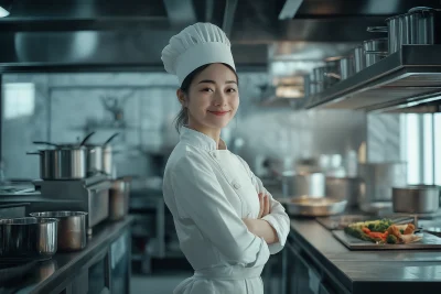 Chef Portrait in Bright Kitchen