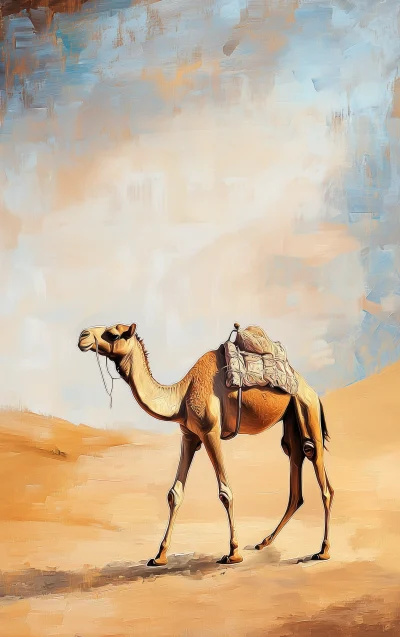 Desert Camel Painting