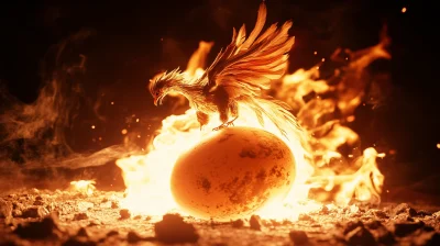 Phoenix Emerging from Egg