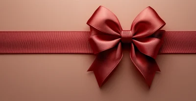 Red Satin Ribbon Bow