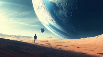 Lone Wanderer on Alien Planet