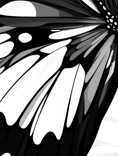 Minimalist Butterfly Wing