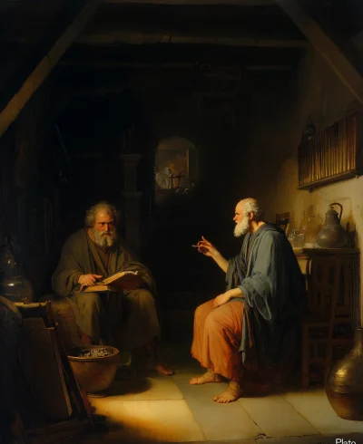 Socrates and Plato in Conversation