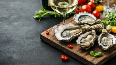 Fresh Oysters and White Wine