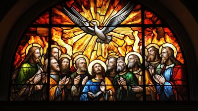 Pentecost Stained Glass