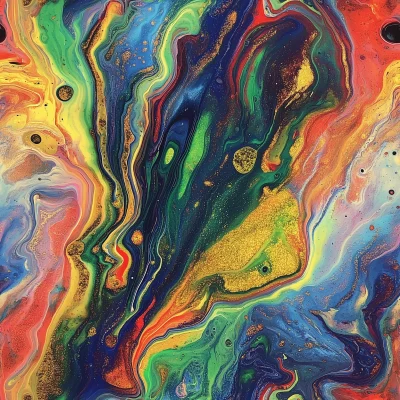 Vibrant Acrylic Pour