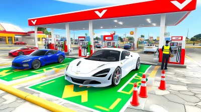 Gas Station Scene