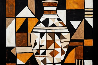 Geometric Afrocentric Vase