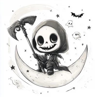 Kawaii Chibi Grim Reaper