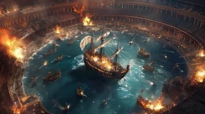 Epic Ship Battle in the Coliseum