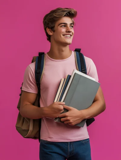 Smiling College Student