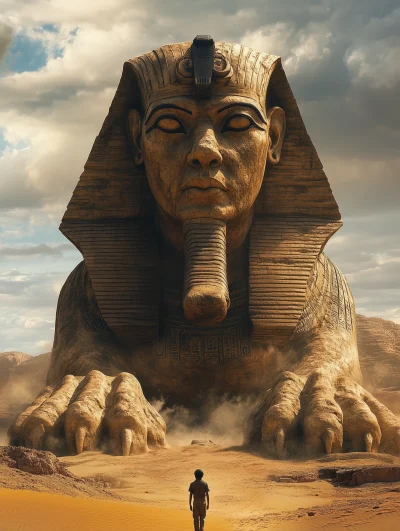 Giant Sphinx in the Desert