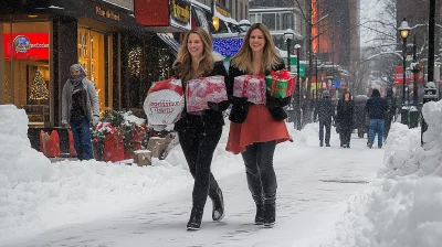 Busy Christmas Shopping in New York