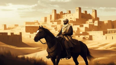 Arabian Knight in the Desert