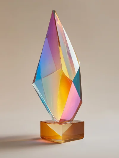 Modern Geometric Friendship Award Trophy