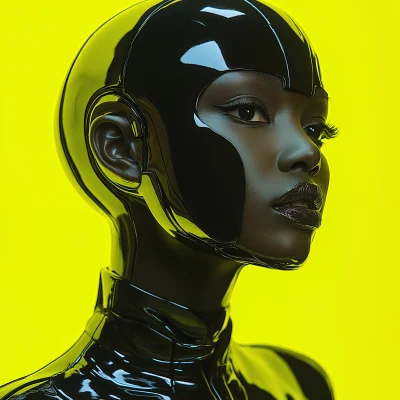 Surreal Cyborg Fashion Model