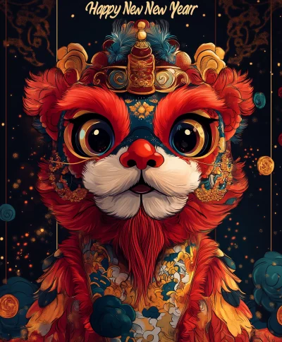 Cartoon Chinese Dragon Head