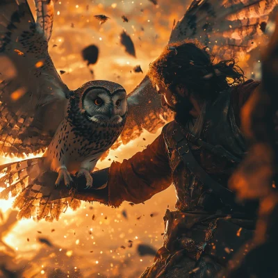 Pirate Attacked by Owls