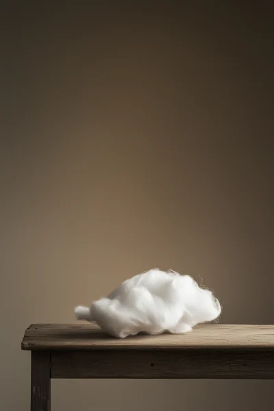 Cotton Cloud Over Wood