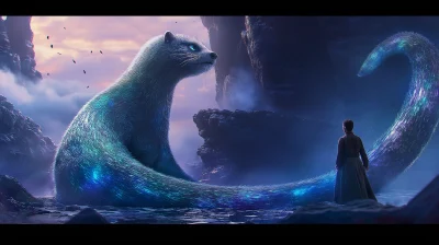 Fantasy Cute Monster Otter