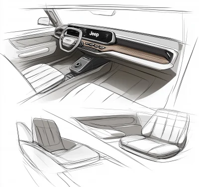 Futuristic Jeep Seats Design