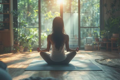 Meditation in a Minimalist Living Room