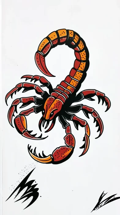 Traditional Scorpion Tattoo Design