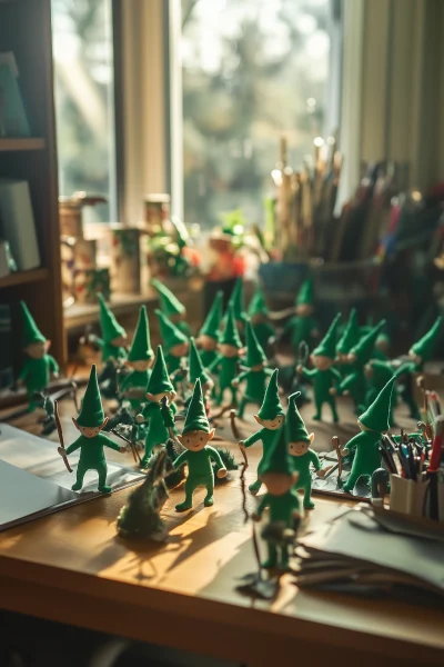 Busy Elves in a Designer’s Office