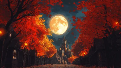 Autumn Night in Hogsmeade