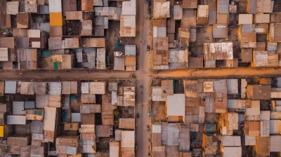 Aerial View of Slum