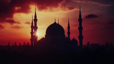 Silhouette of a Mosque