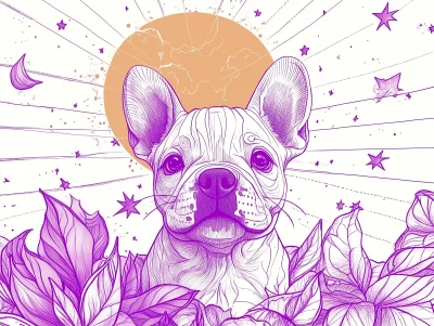 Cute Dog Face Illustration