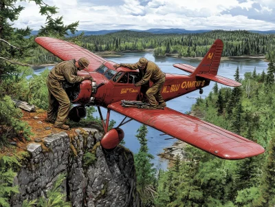 Old Mechanic in Bush Plane