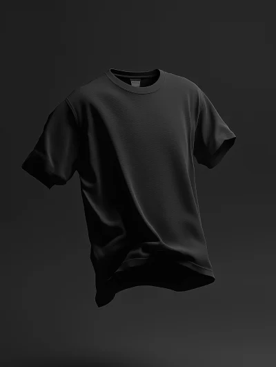 3D Black T-Shirt Mockup