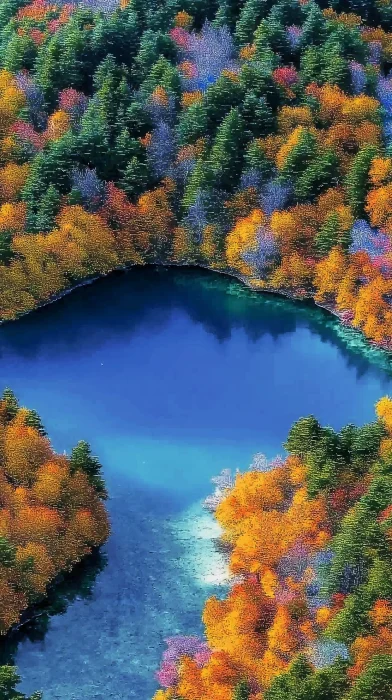 Colorful Forest Lake