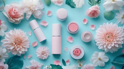 Pastel Cosmetics Arrangement