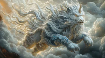 Mythical Qilin in Motion