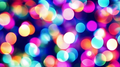 Colorful Bokeh Lights in Pop Art Style