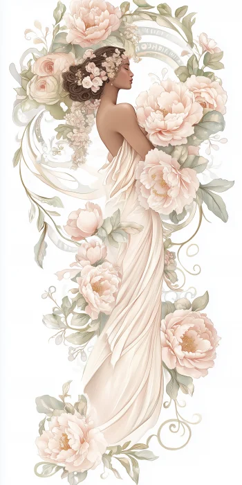 Elegant Art Nouveau Woman