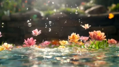 Underwater World of Flowers