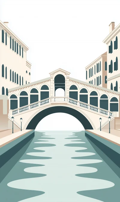 Minimalistic Rialto Bridge