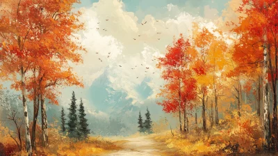 Vintage Autumn Landscape