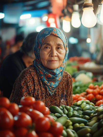 Busy Indonesian Market