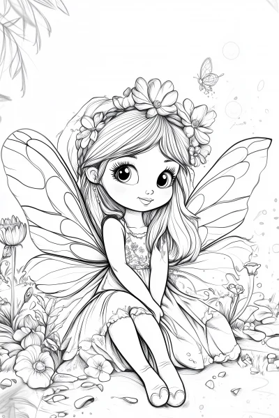 Cute Princess Coloring Page