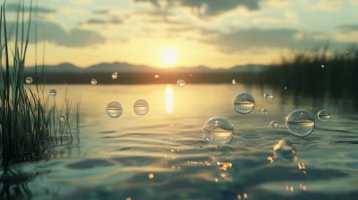 Bubbles at Sunset