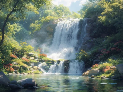 Serene Waterfall