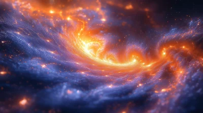 Cosmic Fractal Desktop Wallpaper