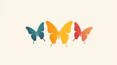 Colorful Butterfly Logo Design